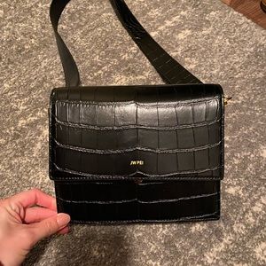 JW Pei black croc bag